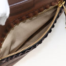 Chloe Margaret Hand Bag Leather 2way Brown Gold Auth BA11217-23