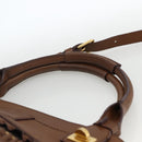 Chloe Margaret Hand Bag Leather 2way Brown Gold Auth BA11217-8