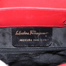 Salvatore Ferragamo Vala Rugzak Suede Rood Goud Authentiek BA11218-19