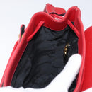Salvatore Ferragamo Vala Rugzak Suede Rood Goud Authentiek BA11218-22