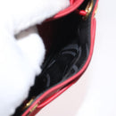 Salvatore Ferragamo Vala Rugzak Suede Rood Goud Authentiek BA11218-25