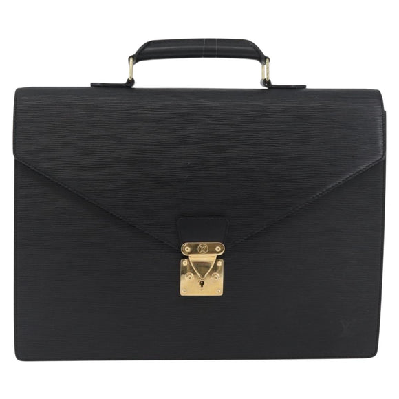 LOUIS VUITTON Epi Serviette Conseiller Briefcase Black M54422 LV Auth BA11219