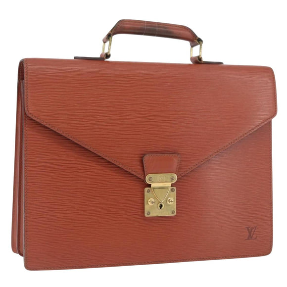 LOUIS VUITTON Epi Serviette Conseiller Aktenkoffer Braun M54423 LV Auth BA11220
