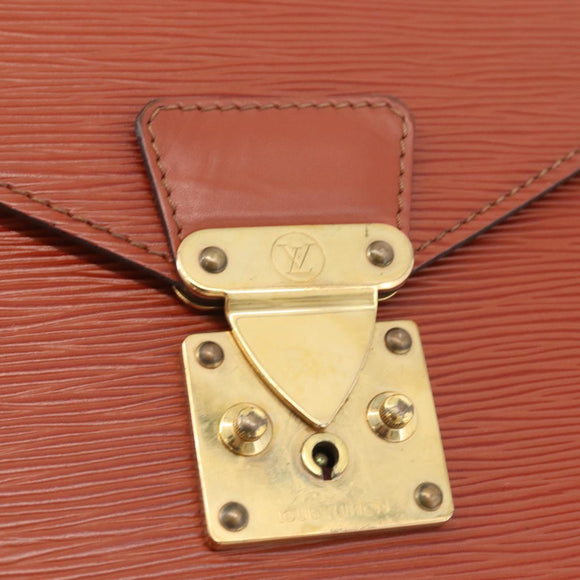 LOUIS VUITTON Epi Serviette Conseiller Aktenkoffer Braun M54423 LV Auth BA11220