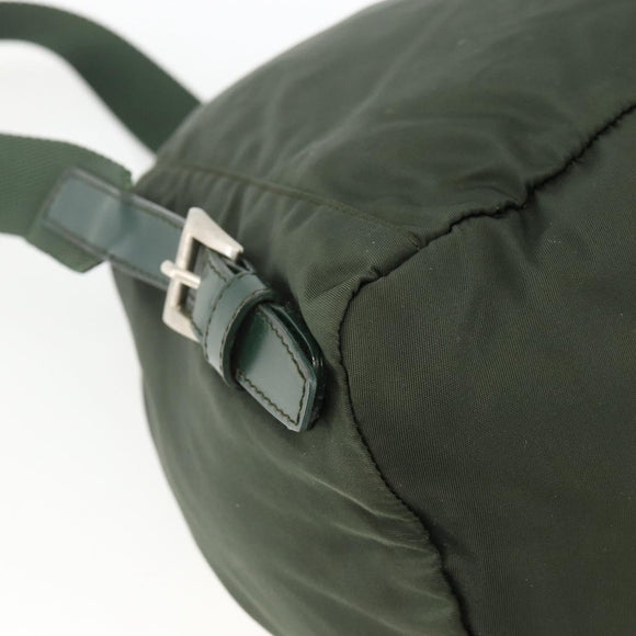 PRADA Backpack Nylon Green Silver Auth BA11221