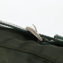 PRADA Backpack Nylon Green Silver Auth BA11221-14