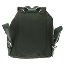 PRADA Backpack Nylon Green Silver Auth BA11221-3