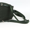 PRADA Backpack Nylon Green Silver Auth BA11221-7