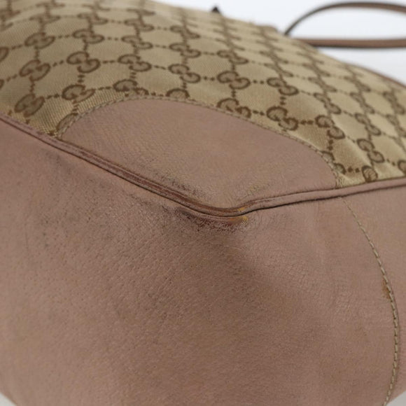 GUCCI GG Canvas Brie Tote Bag Beige Gold 323671 Auth BA11225