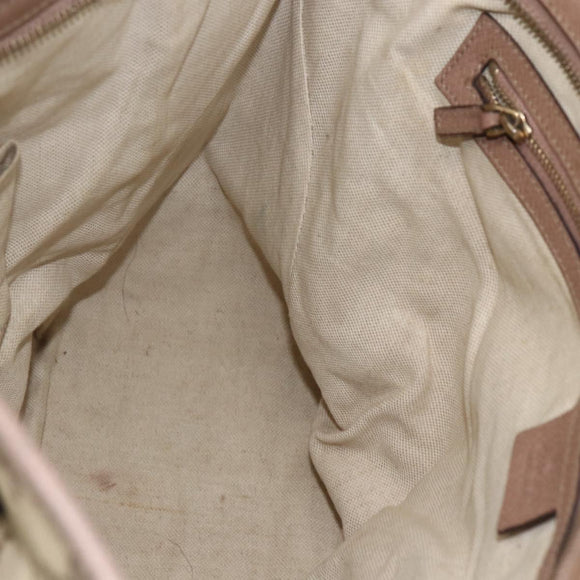 GUCCI GG Canvas Brie Tote Bag Beige Gold 323671 Auth BA11225