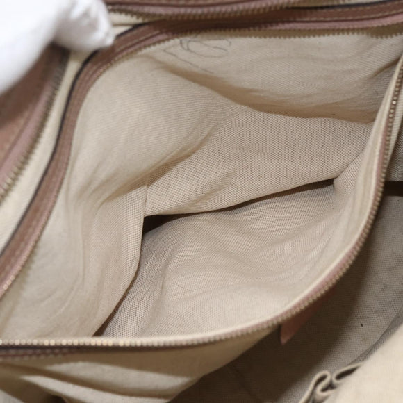 GUCCI GG Canvas Brie Tote Bag Beige Gold 323671 Auth BA11225