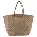 GUCCI GG Canvas Brie Tote Bag Beige Gold 323671 Auth BA11225-13