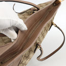 GUCCI GG Canvas Brie Tote Bag Beige Gold 323671 Auth BA11225-6