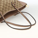 GUCCI GG Canvas Brie Tote Bag Beige Gold 323671 Auth BA11225-7