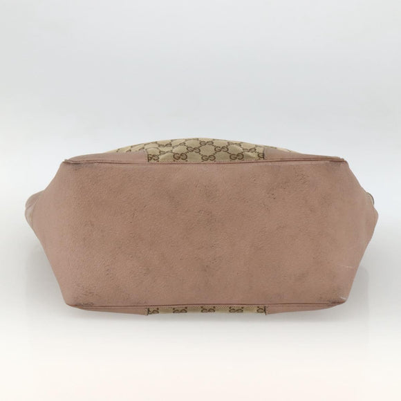 GUCCI GG Canvas Brie Tote Bag Beige Gold 323671 Auth BA11225