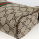 GUCCI GG Supreme Web Sherry Line Clutch Bag PVC Beige 89 01 012 Auth BA11226-10