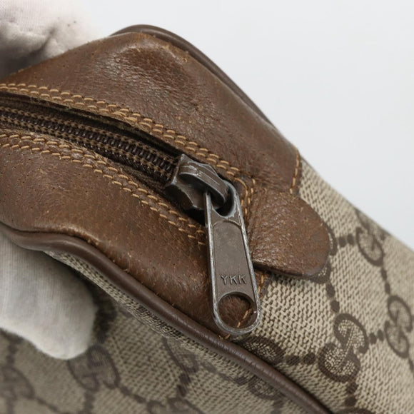GUCCI GG Supreme Web Sherry Line Clutch Bag PVC Beige 89 01 012 Auth BA11226