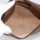 GUCCI GG Supreme Web Sherry Line Clutch Bag PVC Beige 89 01 012 Auth BA11226-14