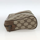 GUCCI GG Supreme Web Sherry Line Clutch Bag PVC Beige 89 01 012 Auth BA11226-4