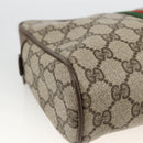 GUCCI GG Supreme Web Sherry Line Clutch Bag PVC Beige 89 01 012 Auth BA11226-9