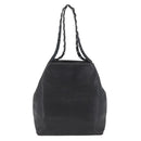 Salvatore Ferragamo Vala Chain Shoulder Bag Leather Black Silver Auth BA11227-2