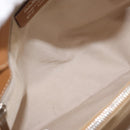 Salvatore Ferragamo Handtas Leer Beige Zilver Auth BA11228-11