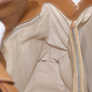 Salvatore Ferragamo Handtas Leer Beige Zilver Auth BA11228-18