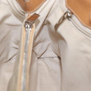 Salvatore Ferragamo Handtas Leer Beige Zilver Auth BA11228-19