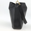 GUCCI Bamboo Shoulder Bag Leather 2way Black Gold 001 1577 Auth BA11229-3