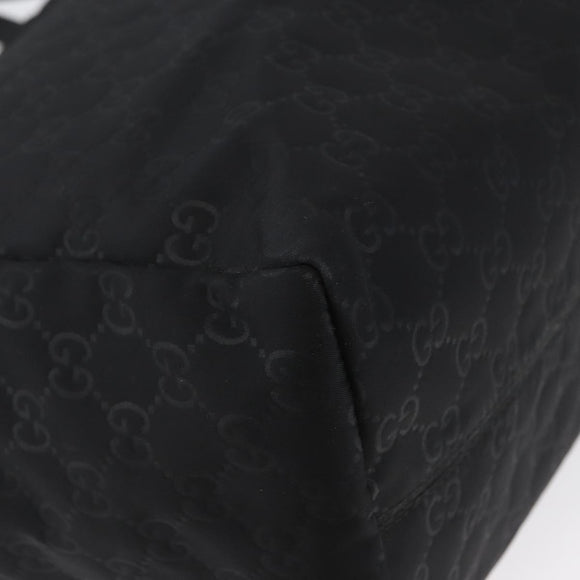 GUCCI GG Canvas Tote Bag Nylon Black 282439 Auth BA11230