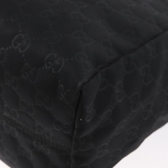 GUCCI GG Canvas Tote Bag Nylon Black 282439 Auth BA11230