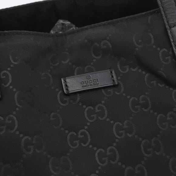 GUCCI GG Canvas Tote Bag Nylon Black 282439 Auth BA11230