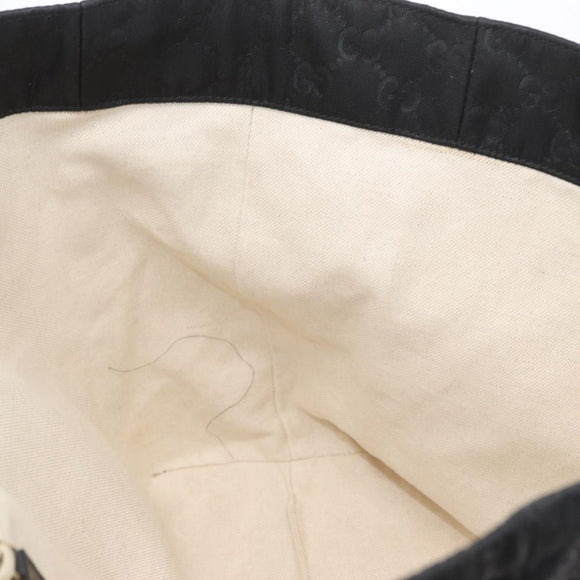 GUCCI GG Canvas Tote Bag Nylon Black 282439 Auth BA11230