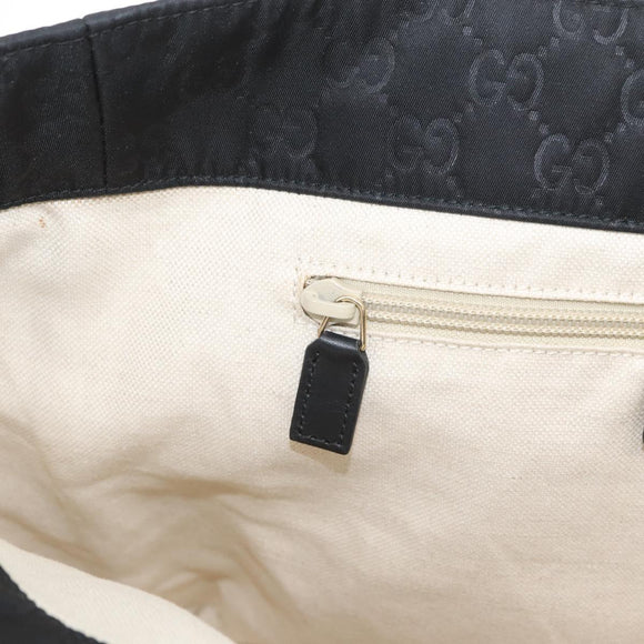 GUCCI GG Canvas Tote Bag Nylon Black 282439 Auth BA11230