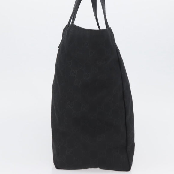 GUCCI GG Canvas Tote Bag Nylon Black 282439 Auth BA11230