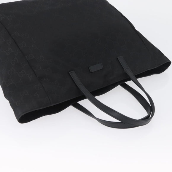 GUCCI GG Canvas Tote Bag Nylon Black 282439 Auth BA11230