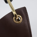 GUCCI Bamboe Schoudertas Leer Bruin Goud 001 2058 1881 0 Auth BA11231-10