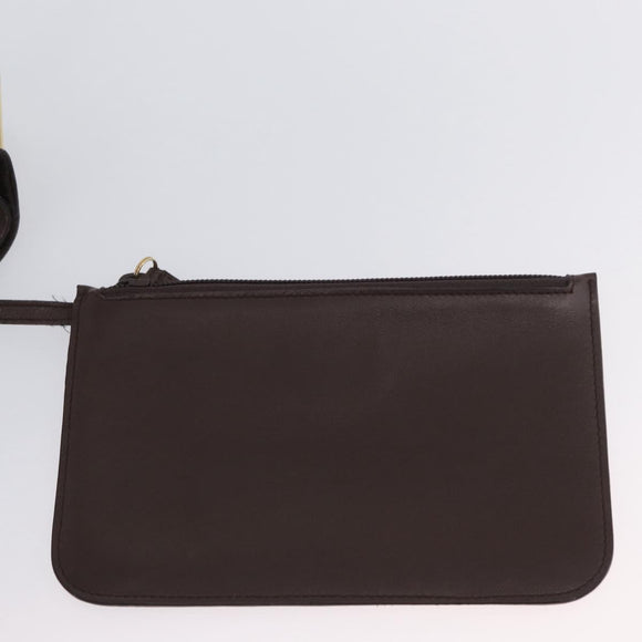 GUCCI Bamboe Schoudertas Leer Bruin Goud 001 2058 1881 0 Auth BA11231