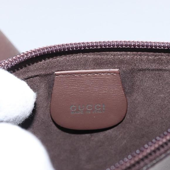 GUCCI Bamboe Schoudertas Leer Bruin Goud 001 2058 1881 0 Auth BA11231
