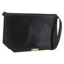 Salvatore Ferragamo Shoulder Bag Leather Black Gold Auth BA11236-1