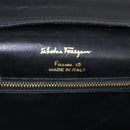 Salvatore Ferragamo Shoulder Bag Leather Black Gold Auth BA11236-12