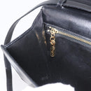 Salvatore Ferragamo Shoulder Bag Leather Black Gold Auth BA11236-20
