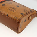 MCM Vicetos Logogram Shoulder Bag PVC Leather Brown Gold Auth BA11237-10