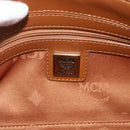 MCM Vicetos Logogram Shoulder Bag PVC Leather Brown Gold Auth BA11237-16