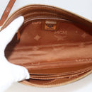 MCM Vicetos Logogram Shoulder Bag PVC Leather Brown Gold Auth BA11237-17
