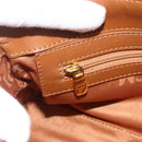 MCM Vicetos Logogram Shoulder Bag PVC Leather Brown Gold Auth BA11237-20