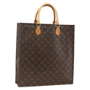 LOUIS VUITTON Monogram Sac Plat Hand Bag M51140 LV Auth BA11239-1