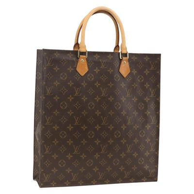 LOUIS VUITTON Monogram Sac Plat Hand Bag M51140 LV Auth BA11239