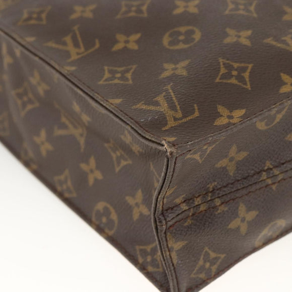 LOUIS VUITTON Monogram Sac Plat Hand Bag M51140 LV Auth BA11239