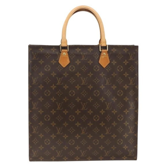 LOUIS VUITTON Monogram Sac Plat Hand Bag M51140 LV Auth BA11239